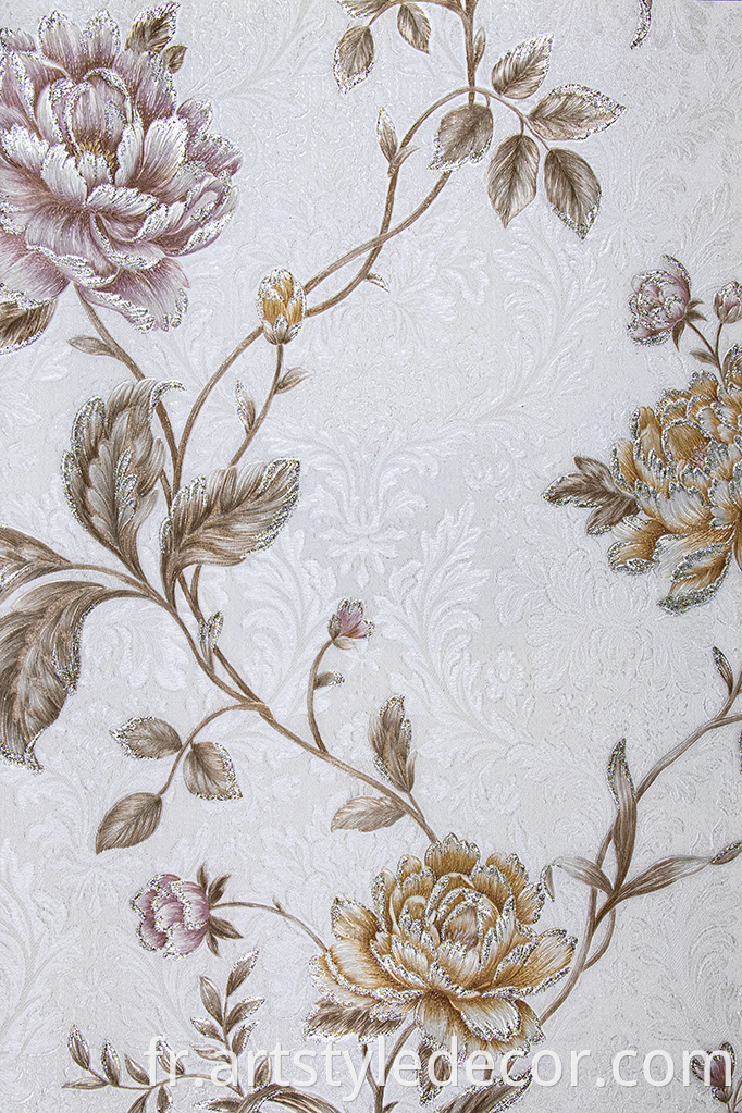 Bedroom Floral Design Wall Coverings